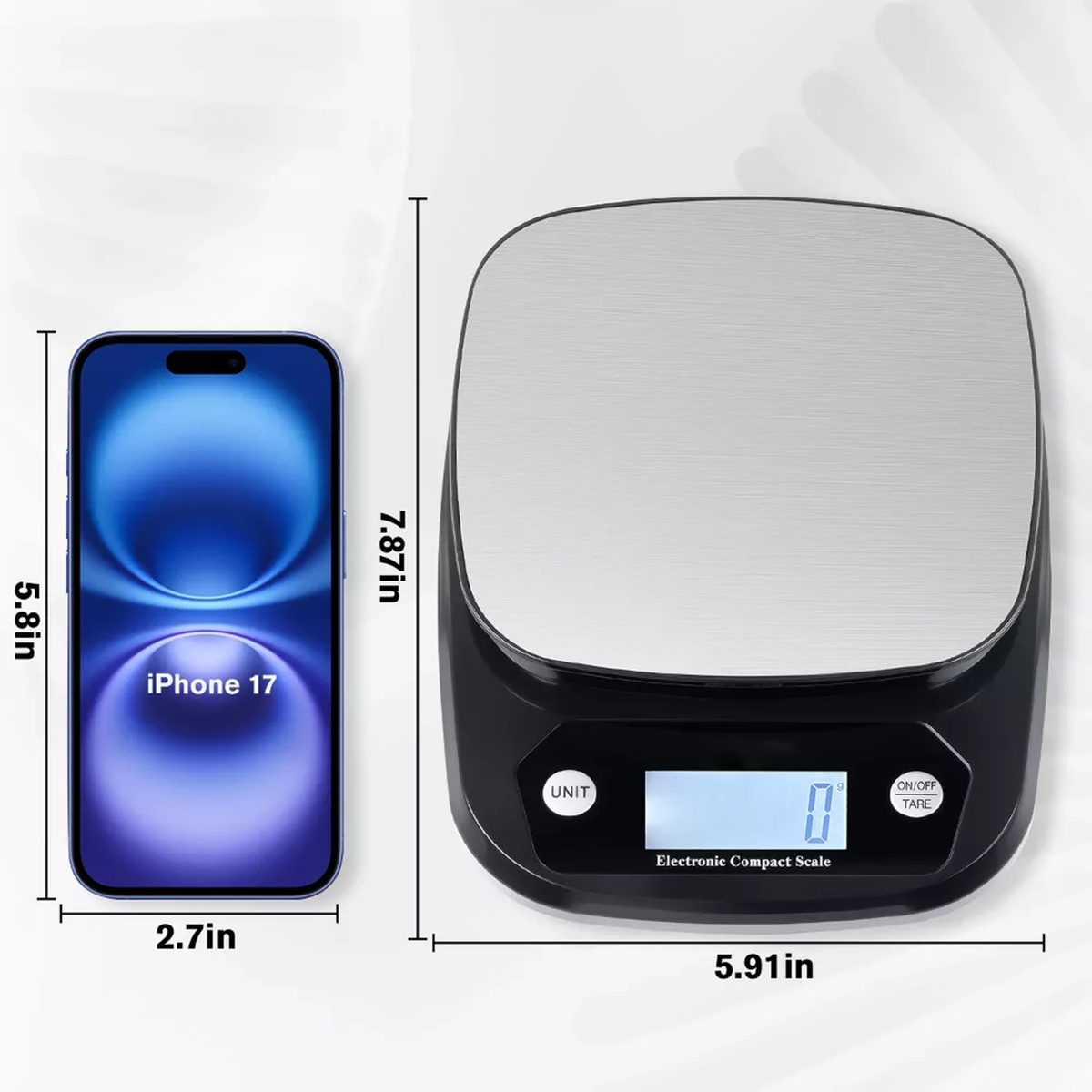 Precision Digital Kitchen Weight Scale, Capacity 10 kg, Accuracy 1 g